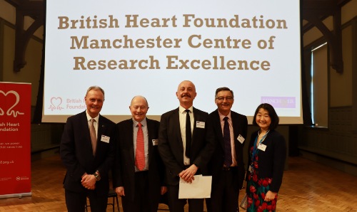 Individuals at the BHF Manchester Centre of Research Excellence launch event held at Whitworth Art Gallery.