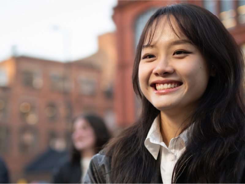 Girl smiling